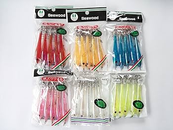 Amazon | イカスッテ 浮きスッテ 透明タイプ 30本セット 6色 約6g 約