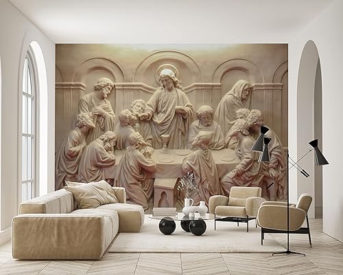 Murwall 3D Look Sculpture Wallpaper Ancient Cement Art Wall Mural