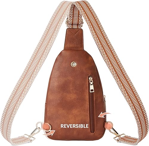 Miniatura 8 de BOSTANTEN Bolso bandolera pequeño para mujer, bolso cruzado de cuero, riñonera, bolsa de pecho para viajes