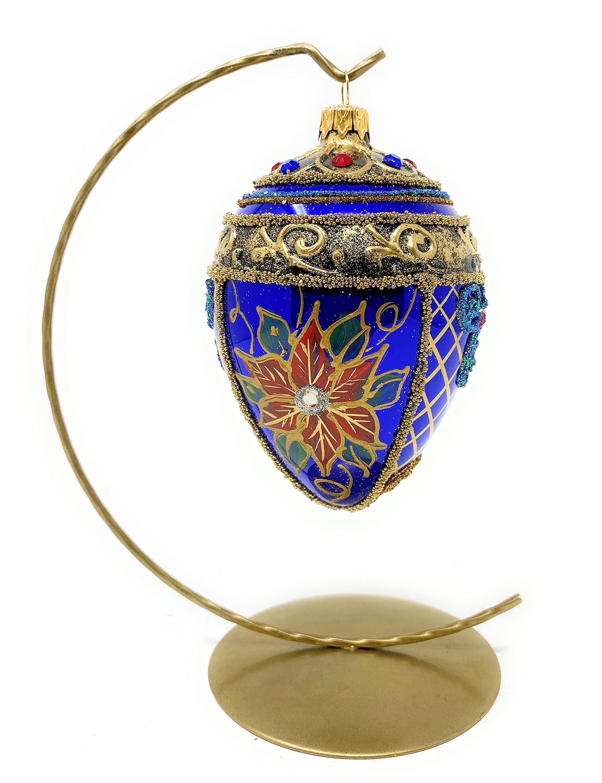 Fabergé Egg 5インチ 吹きガラス クリスマスツリーオーナメント