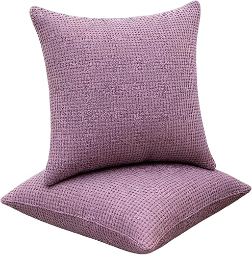 Miniatura 12 de Juego de 2 fundas cuadradas para sofá con inserto de 18 x 18 pulgadas, bonita y moderna decoración de otoño para sala de estar, sofá, cama