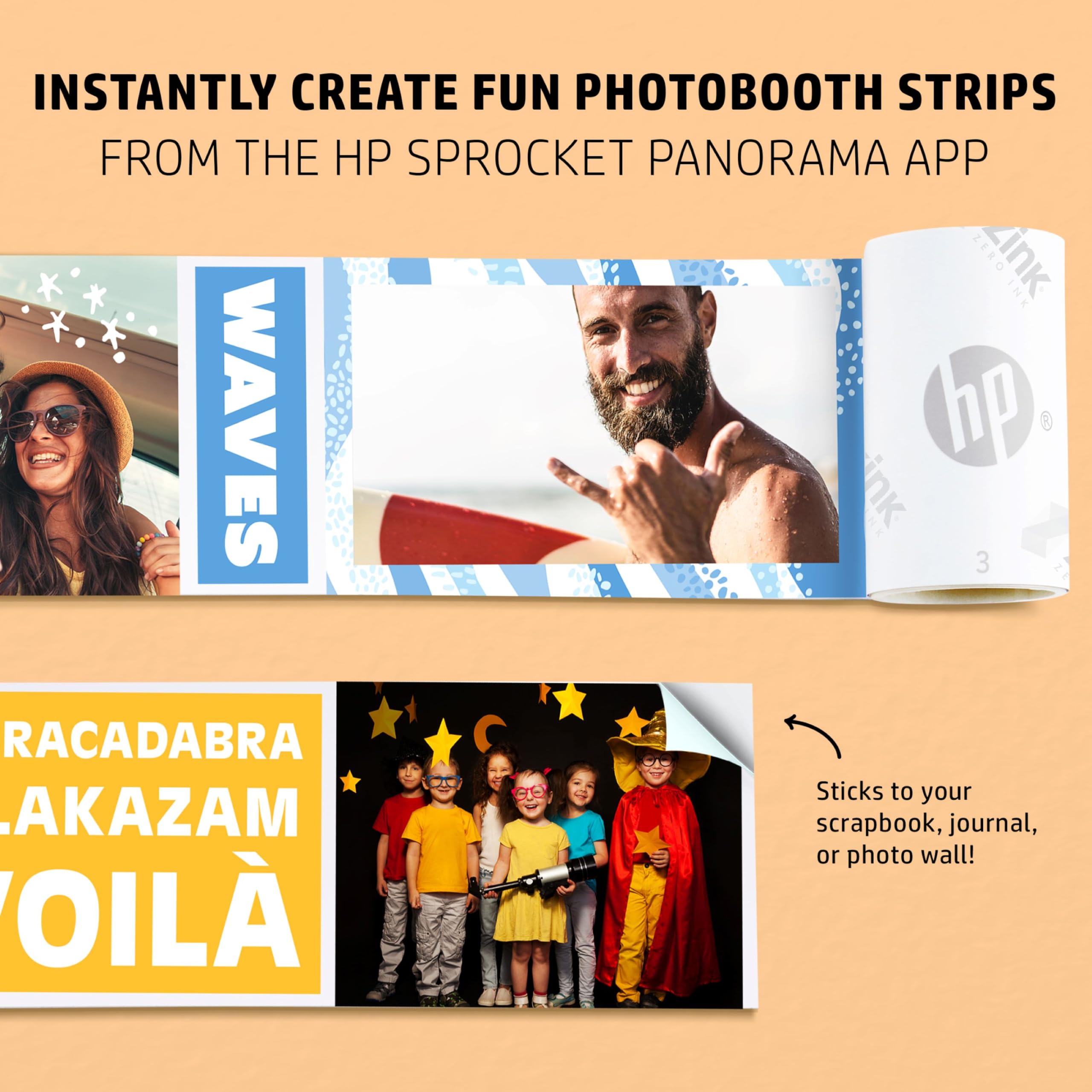 HP Sprocket Panorama Instant Color Label & Smartphone Portable Photo Printer - Image 3