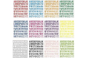 24 Sheets Vinyl Letter Stickers,12 Colors Self-Adhesive Sticker Letters for Graduation Cap,1...