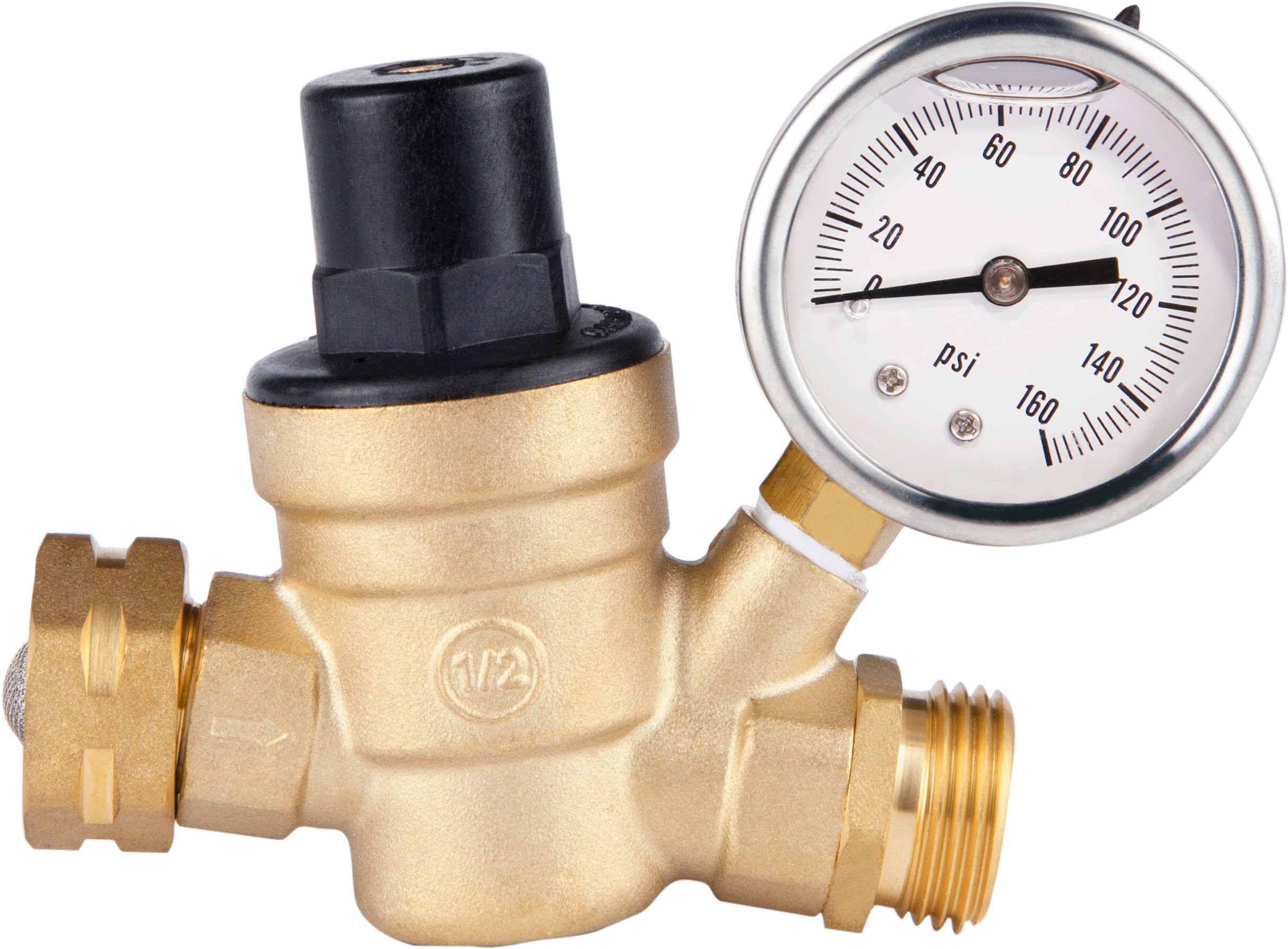 Buy SAIDE Water Pressure Regulator Valve, Brass Lead Free NH Connector Adjustable Water Pressure