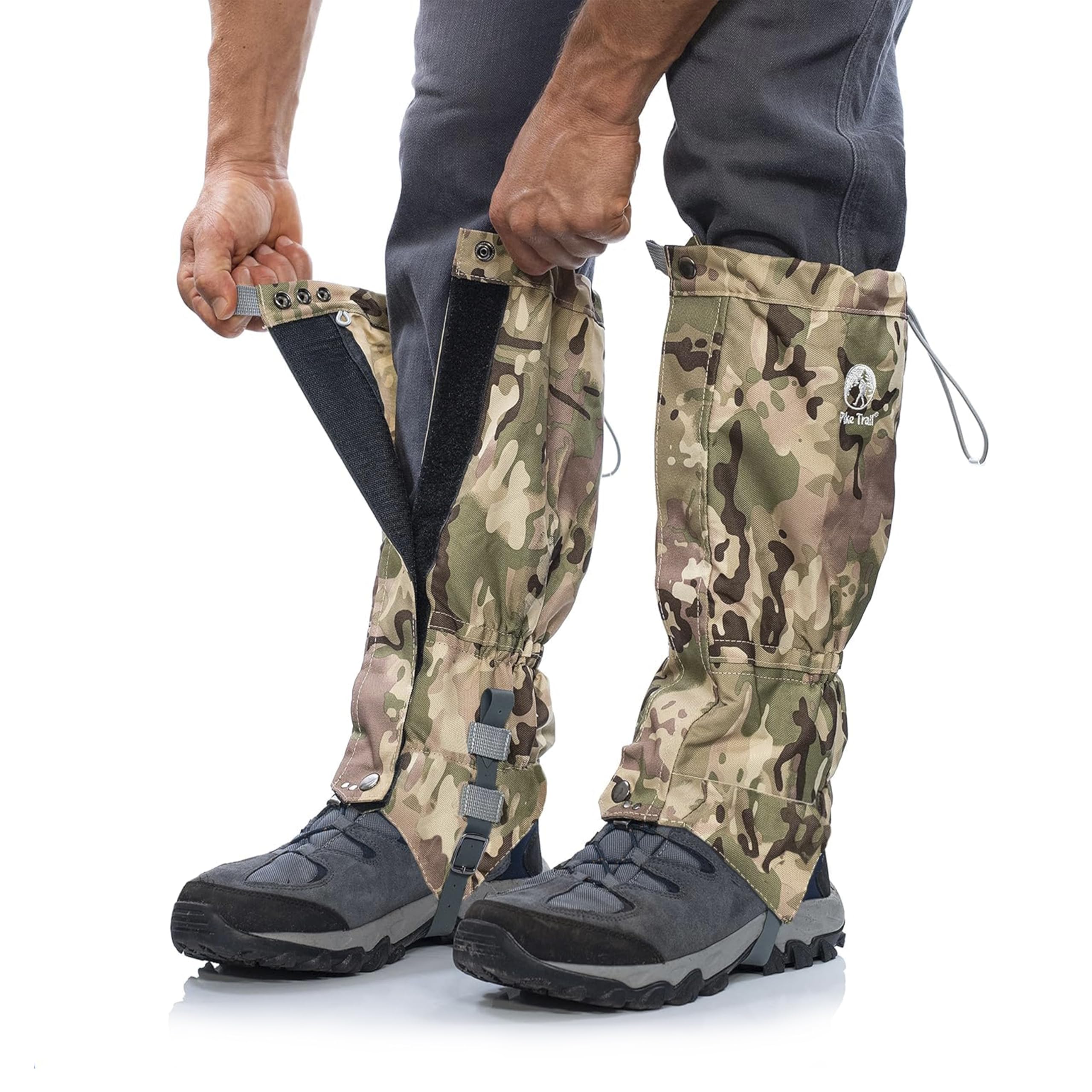 Pike Trail Leg and Ankle Gaiters for Men and Women - Waterproof Boot Covers - for Hiking, Research Field Trips, Outdoor Trail Use, Snow and More - Adjustable Closures