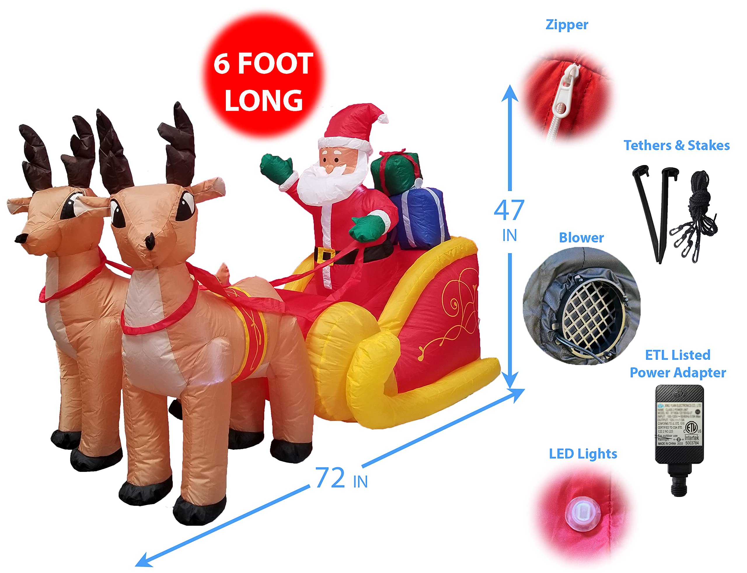 Amazon.co.jp: BZB Goods 6フィート クリスマス用