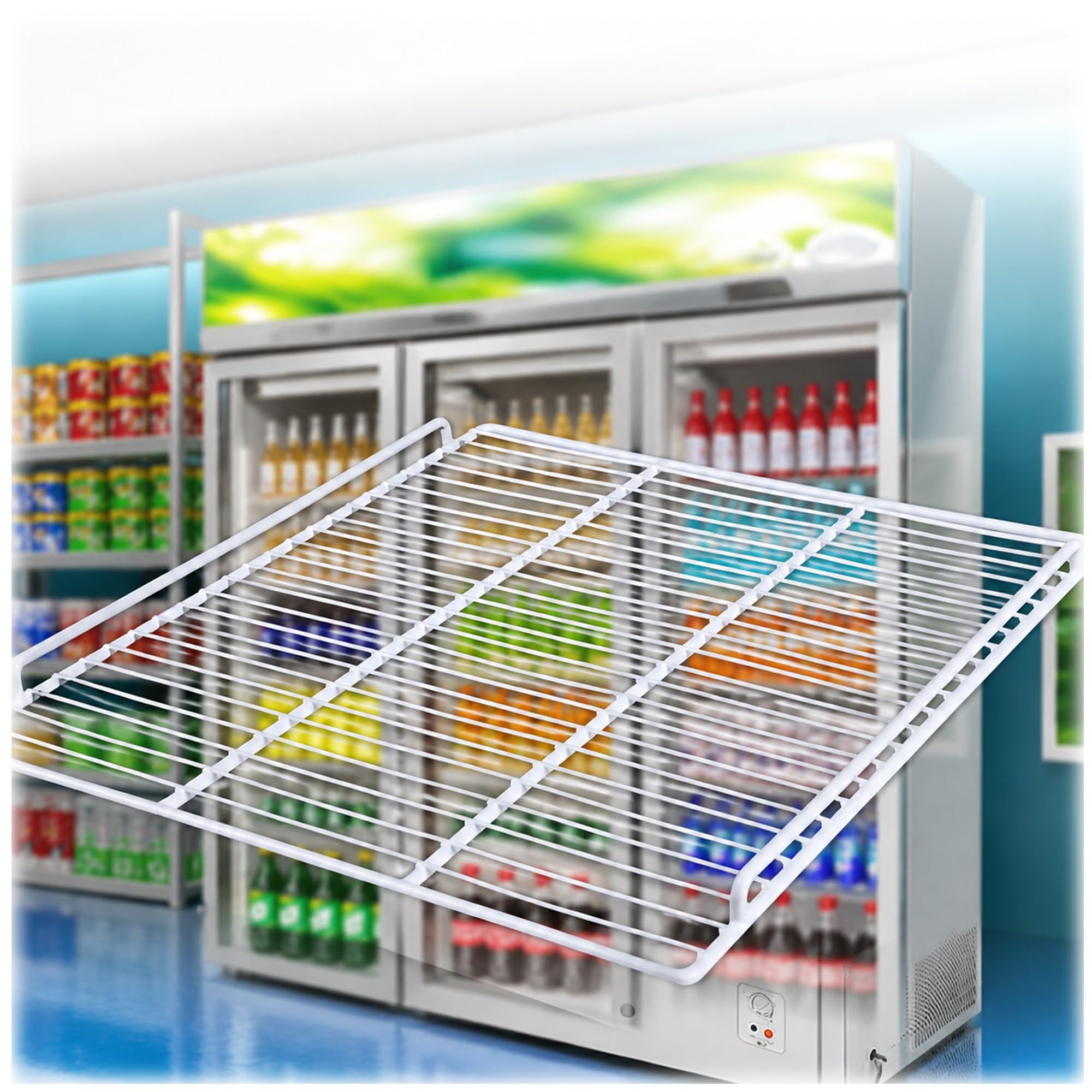 Estantes divisores del congelador: organizador de estantes de alambre | Divisores de rejilla metálica for almacenamiento profundo en refrigeradores, vitrinas y estanterías(21.3x16.5in/540x420mm)