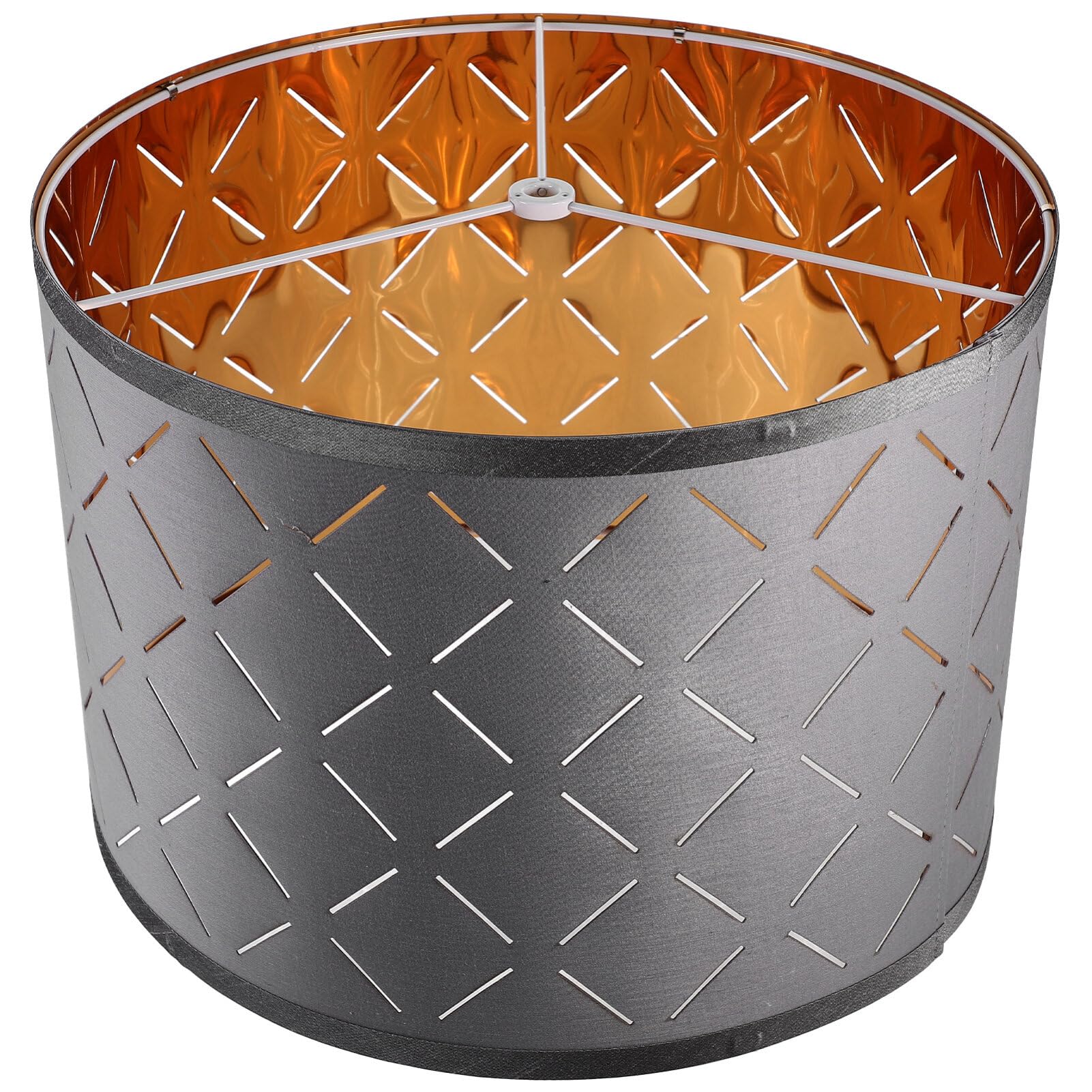 PRETYZOOM Black Lampshade Drum Lamp Shade for Table Lamp Floor Lamp Medium Lampshades Household Hollow Lamp Cover 13x9 Inch, Spider