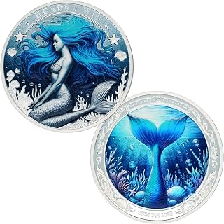 Mermaid Sobriety Challenge Coin - Inspirational Sobriety Token - Recovery Medallions for NA and AA - Encouragement for a Clean Life - Gifts for Men and Women Celebrating Sobriety