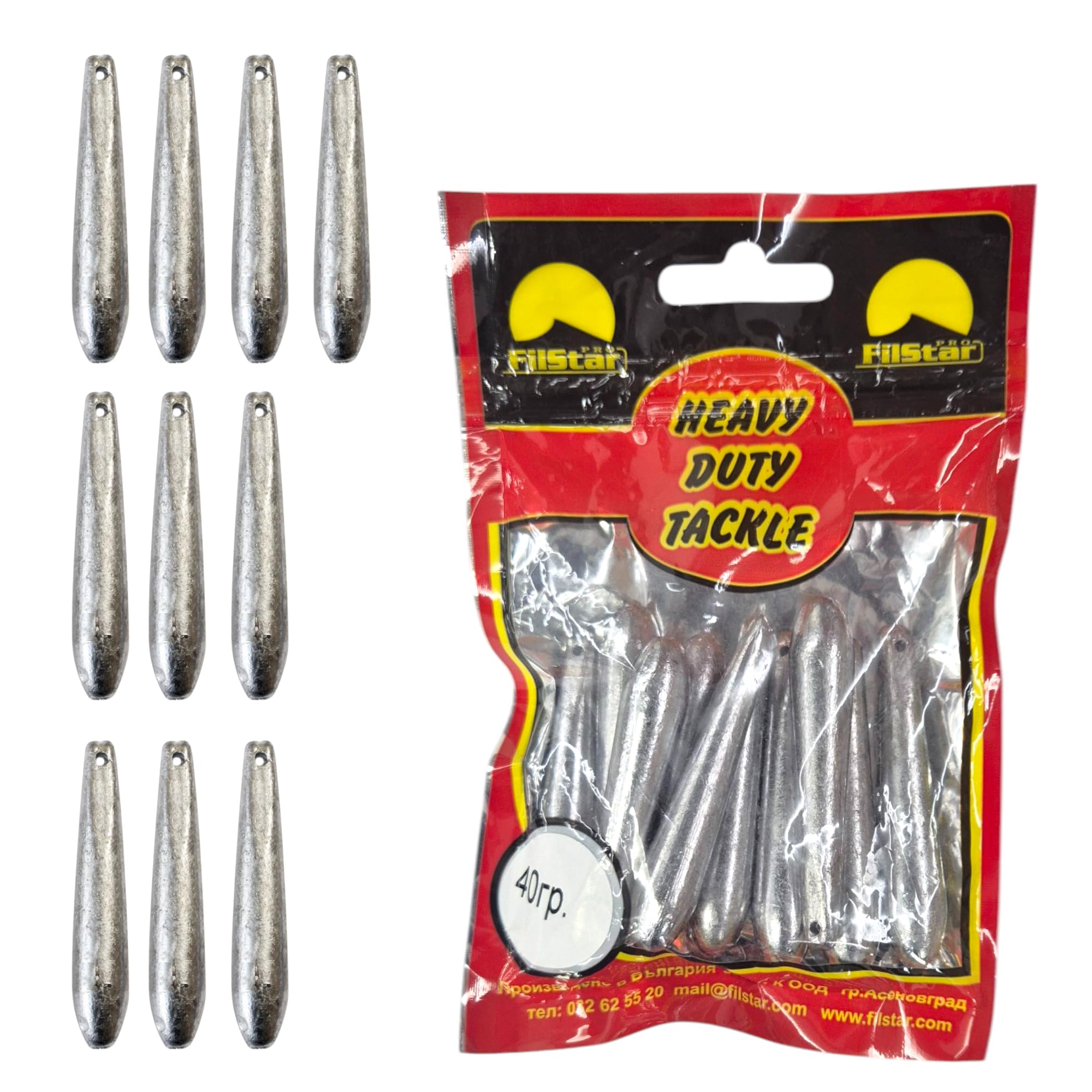 Drop Shot ołów do Sabiki 10 x 40 g – śledź i makrela Bleie – kształt kropli Dropshot – wędkarstwo morskie – zestaw sportowy z wodą słodką i słoną – ciężarki wędkarskie – ciężarki