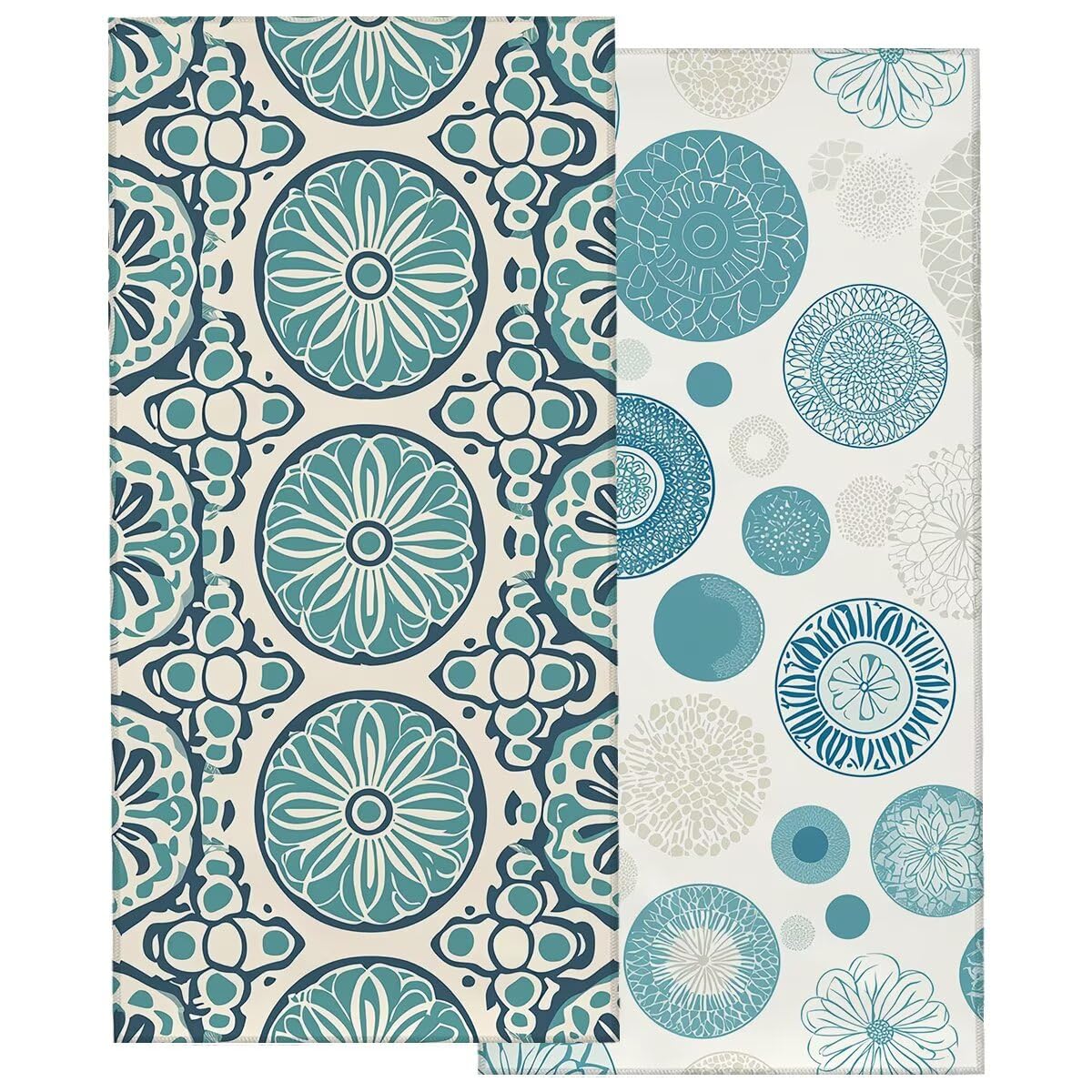Telo Mare Microfibra, Telo Mare Grande 90x200cm 2 Pezzi, Asciugamano Palestra Donna Asciugatura Rapida, Antisabbia Asciugamano Microfibra, Leggero Asciugamani Palestra per Regalo (Astratto) -4038