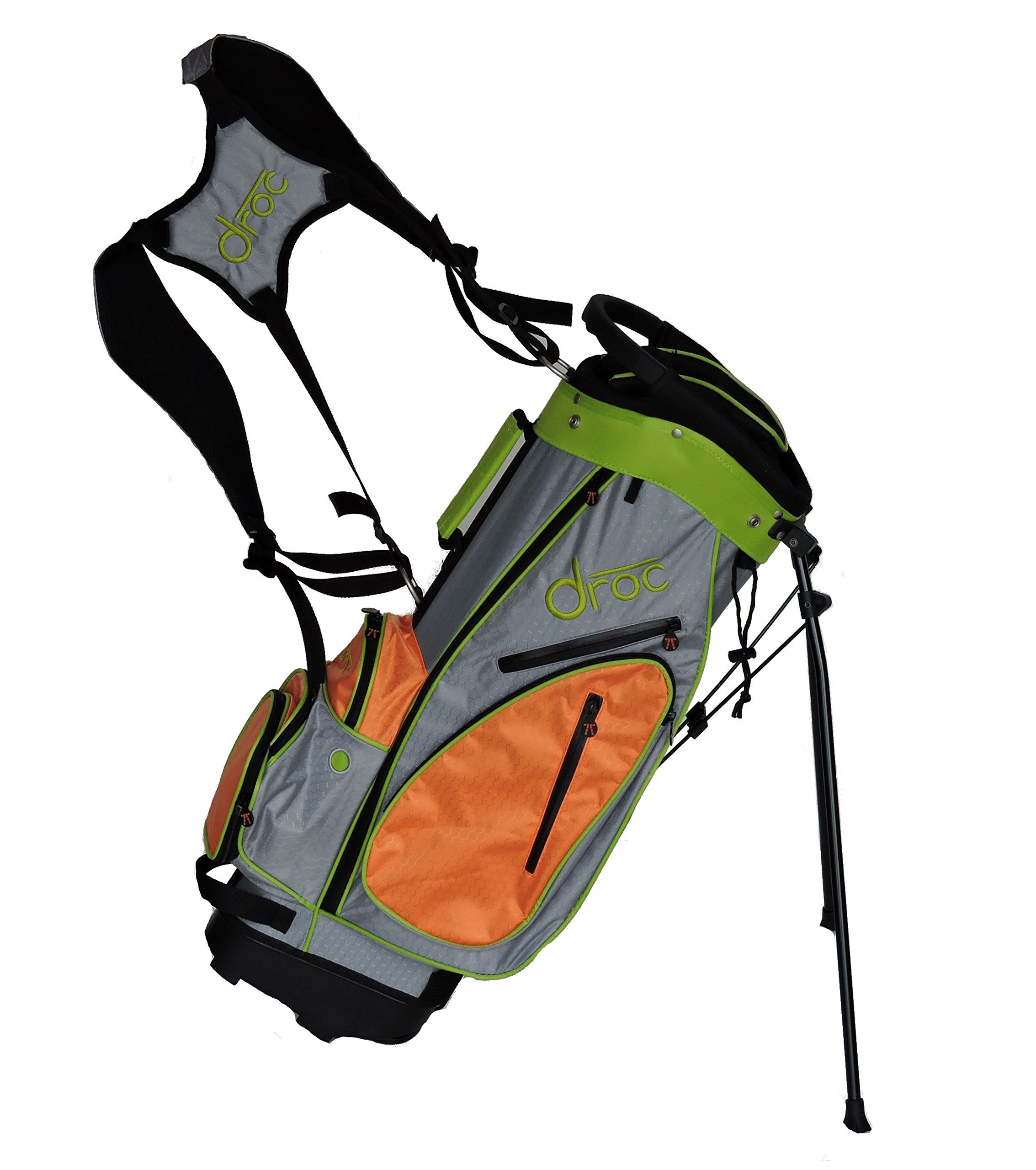 Droc - Dimond Series - Juego de palos de golf de 9 piezas y bolsa de golf para niños de 9 a 12 años para diestros