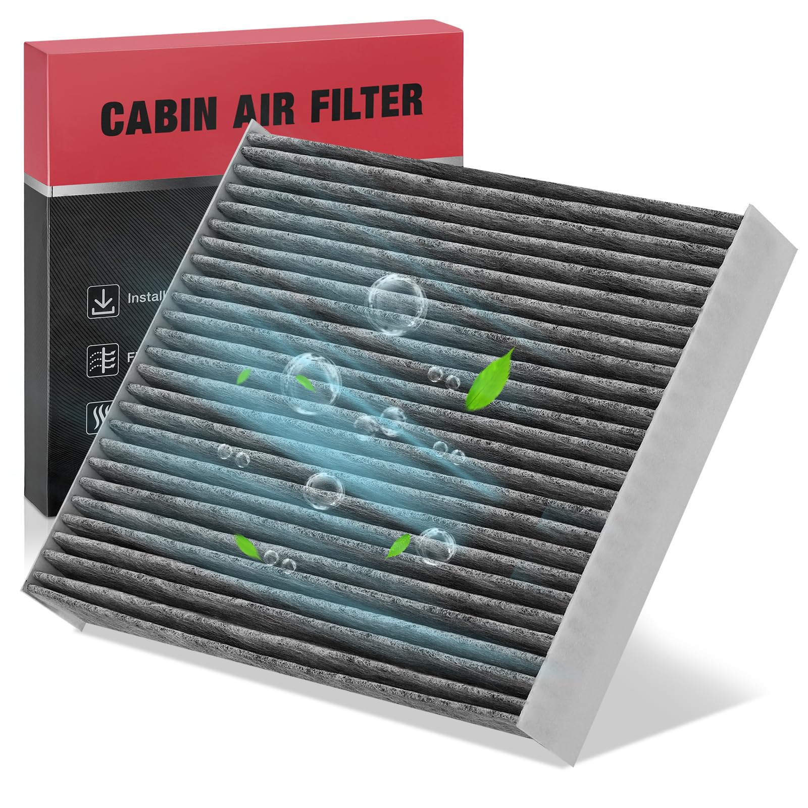 BDFHYKCabin Air Filter with Activated Carbon Compatible with Ford Fusion 2010-2012, Compatible with Lincoln MKZ 2010-2012, Replace# CF11174, AE5Z19N619AGlobal Recycled StandardGlobal Recycled StandardGlobal Recycled Standard