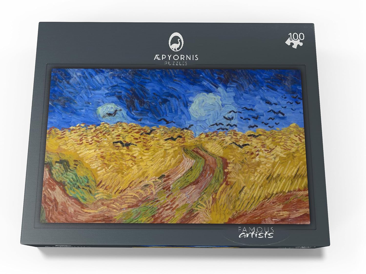 MyPuzzle Vincent Van Goghs Wheatfield with Crows 1890 - Premium 100 Piece Jigsaw Puzzle for Adults