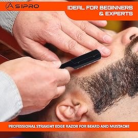 ASIPRO Straight Razors for Men with 20 Straight Edge Razor Blade & Case, Mens Straight Razor for Shaving Navajas Para Barbero Barber Razors for Mens, Straight Razors for Men Kit Beard Razor