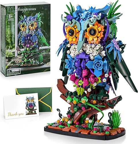 Sillbird MOC - Juego de juguetes de construcción de flores de animales, modelo coleccionable floral para decoración del hogar o arte de oficina, Día