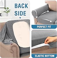 Vista 246 de H.VERSAILTEX Multi-Pieces Sofa Covers Stretch Couch Covers Form Fitted Seats and Back Cushions Covers