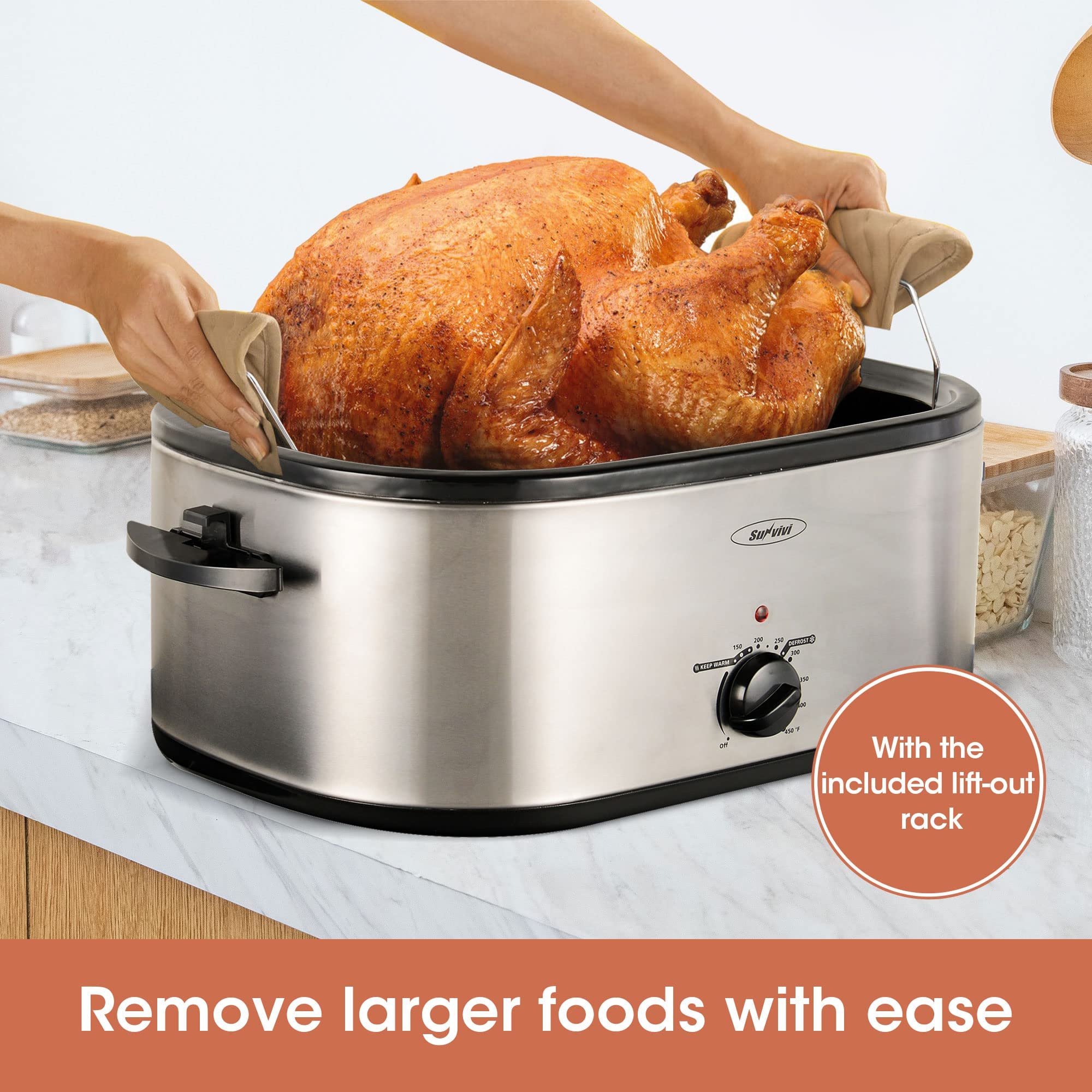 Roaster Oven, 26 Quart Electric Roaster Oven