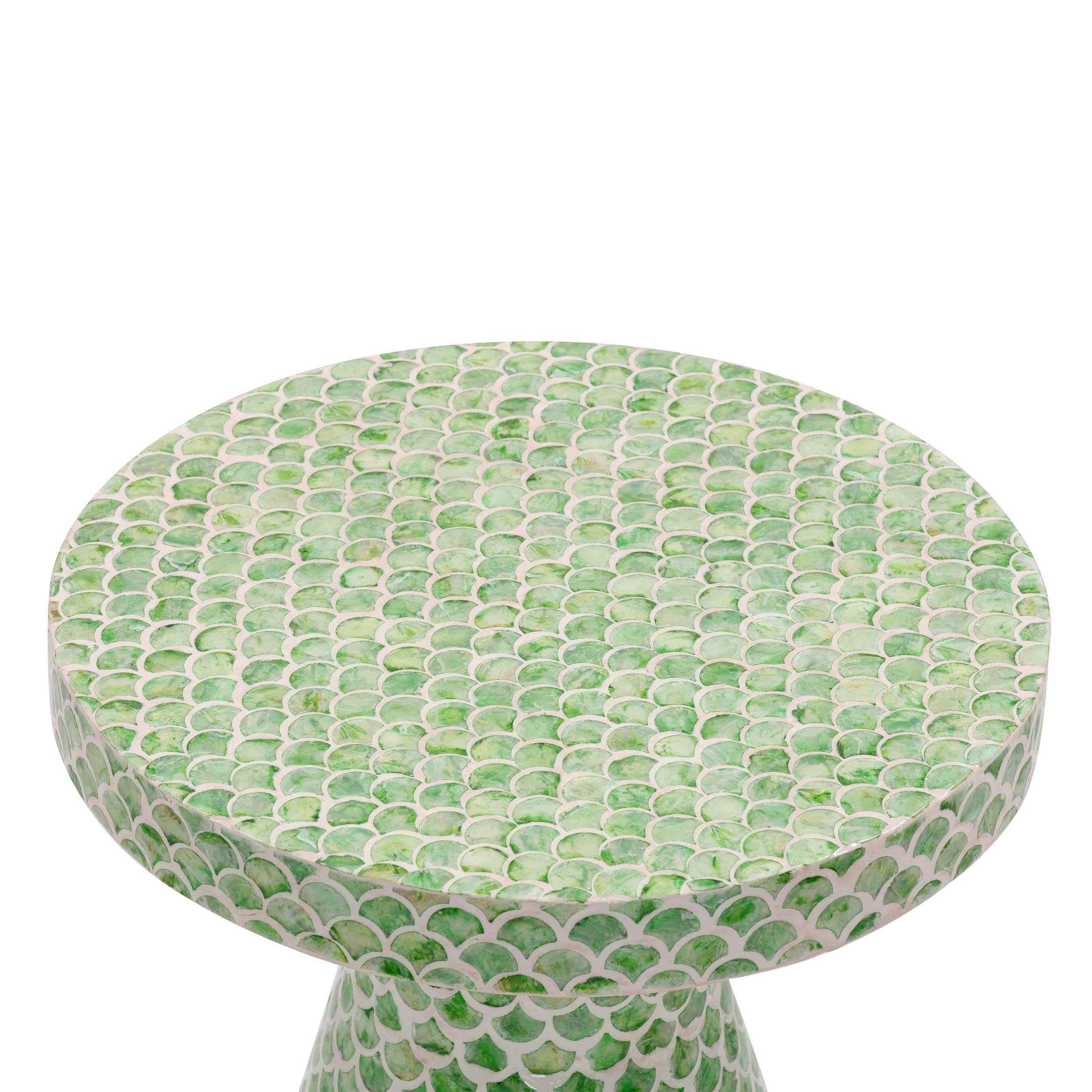 Amazon｜Tov Furniture Halio Green Shell サイドテーブル｜サイド 