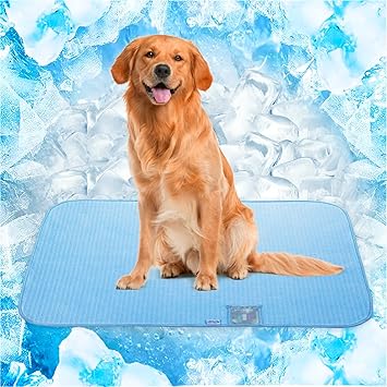 Review Dog Cooling Mat, Self Cooling Pad for Dogs, Arc-Chill Q-Max>0.4 Reusable Summer Pet Ice Cool Bed with Super Absorption, Machine Washable & Portable, Home & Travel (44″ x 32″(X-Large))