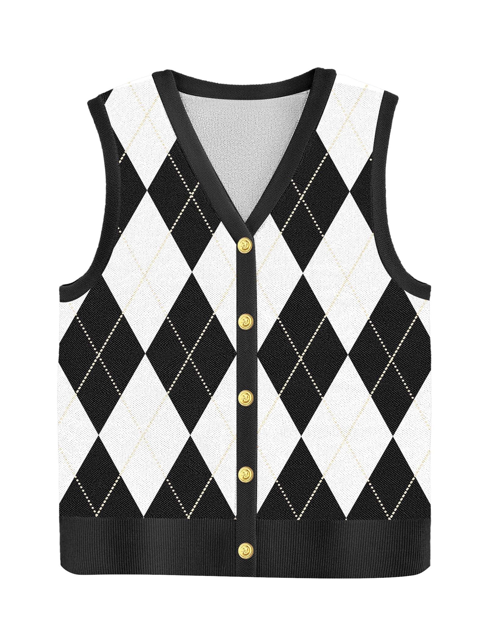 Zeagoo Womens Sweater Vest V Neck Button Down Shirts Trendy Knit Sleeveless Cardigan Top Shirt S-XXL