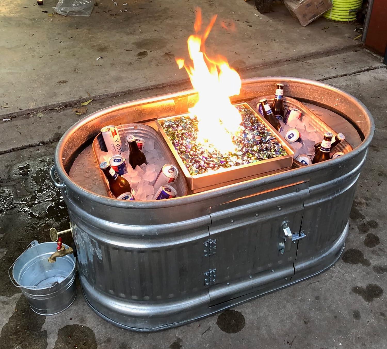 EasyFirePits.com Universal Backyard Shared Gas Supply Fire Table Guts Replacement Kit (NG/LP) & Choose Lifetime Warranted Burner (20.00, 20 Inch H Burner)