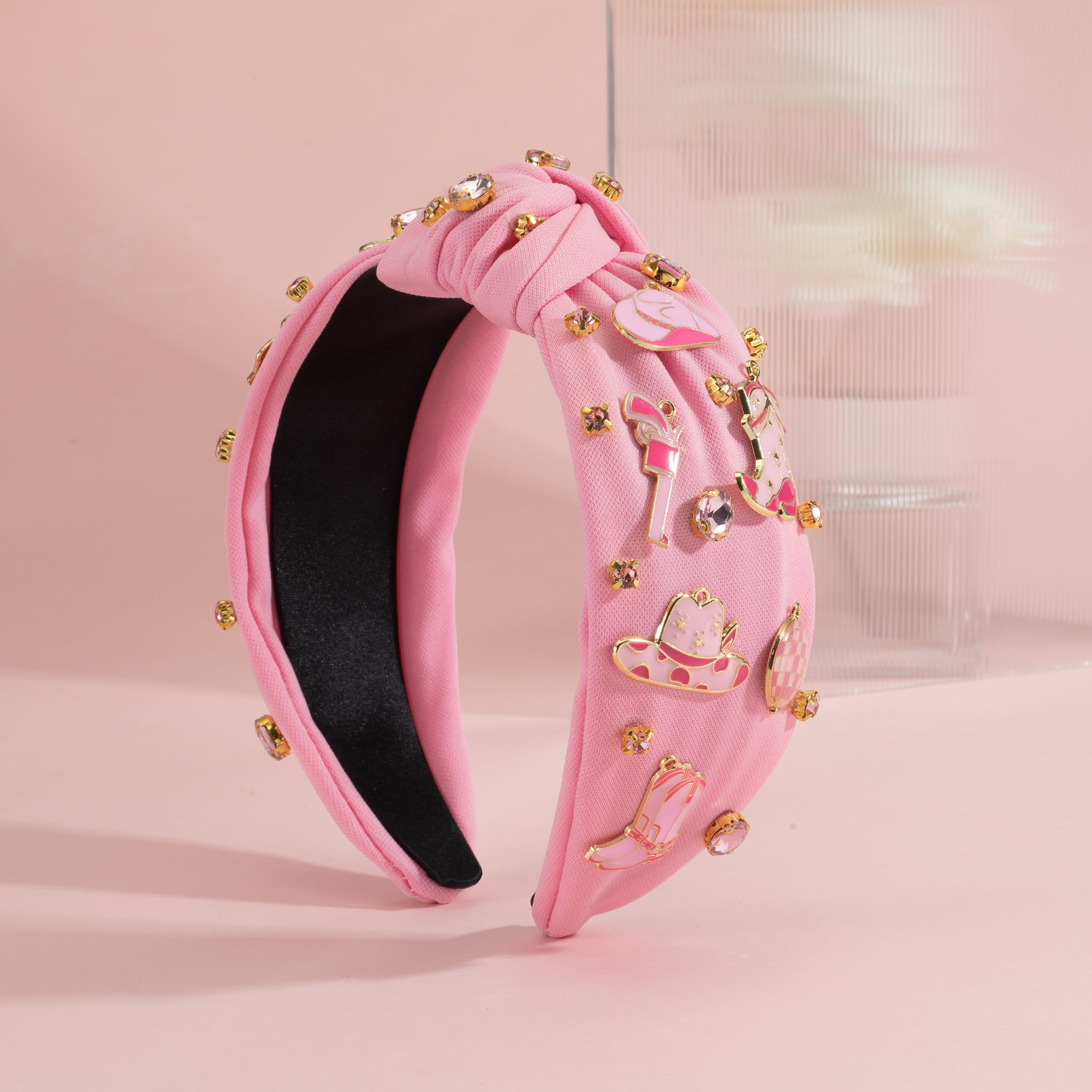 Amazon.com : Mixcbe Western Cowgirl Pink Headband for Women  display picture 2