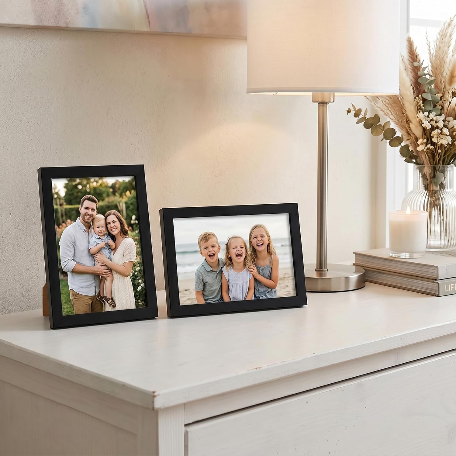 Americanflat 4x6 Picture Frame - Slim Molding - Black