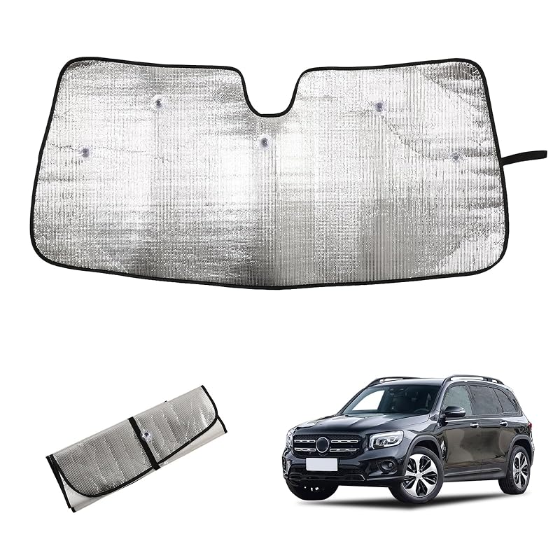 Protetor solar dobrável para para-brisa compatível com Mercedes-Benz GLB 2023–2025 Lcojicep