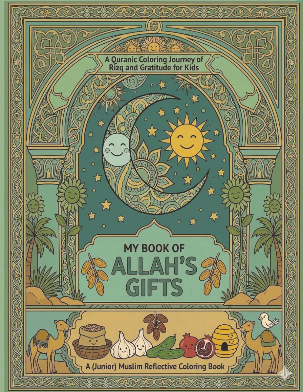 My Book of Allah's Gift: A (Junior) Muslim Reflective Coloring Book: A Quranic Coloring Journey of Rizq and Gratitude For Kids.