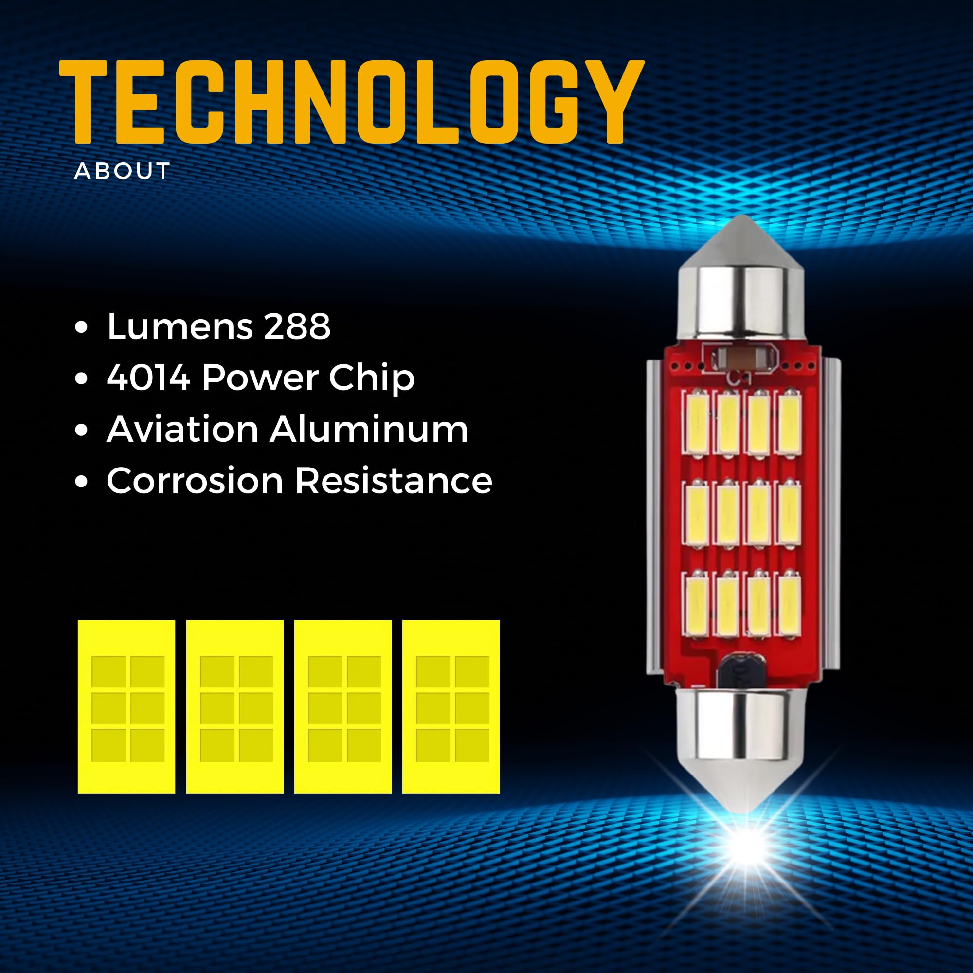 Argo 39 239 Festoon C5w LED Car Bulb Cob Xenon Blue Bright Doe - View #9