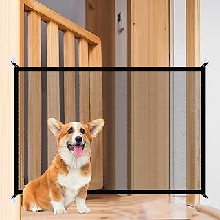 Dog Gate for Stairs House Portable Interior Pet Gate, Dog Gates and Barriers Indoorfor Interior Doorways and Stairs, Easy to Install Stainless pet Gate, Portable Dog Gate Indoor