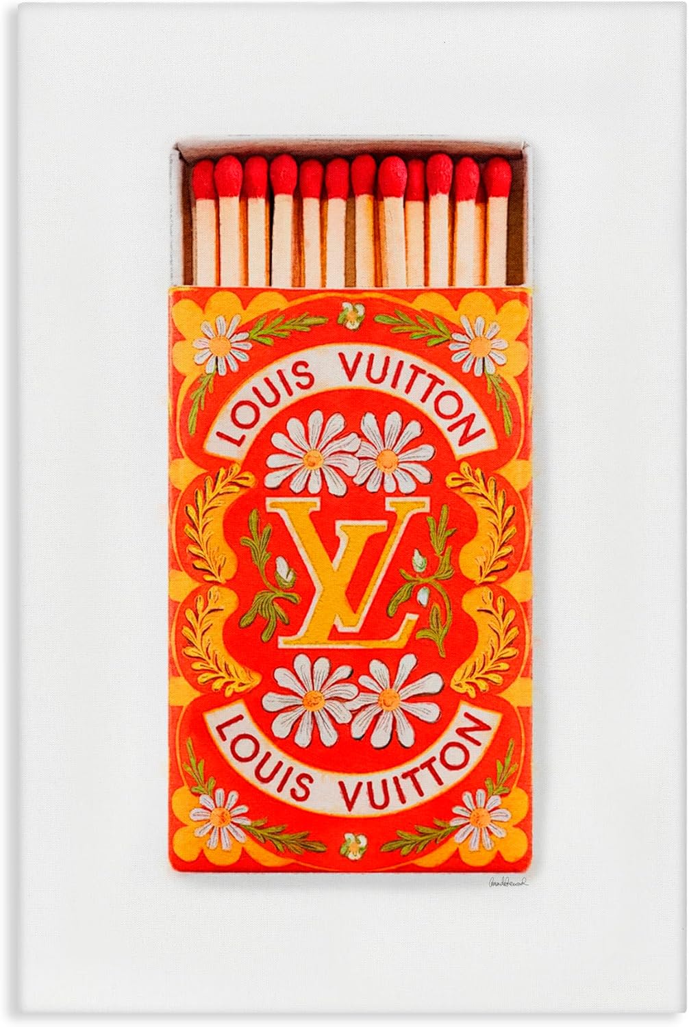 Stupell Industries Floral Glam Matchbox Canvas Wall Art Design by Amanda Greenwood, 20 x 30