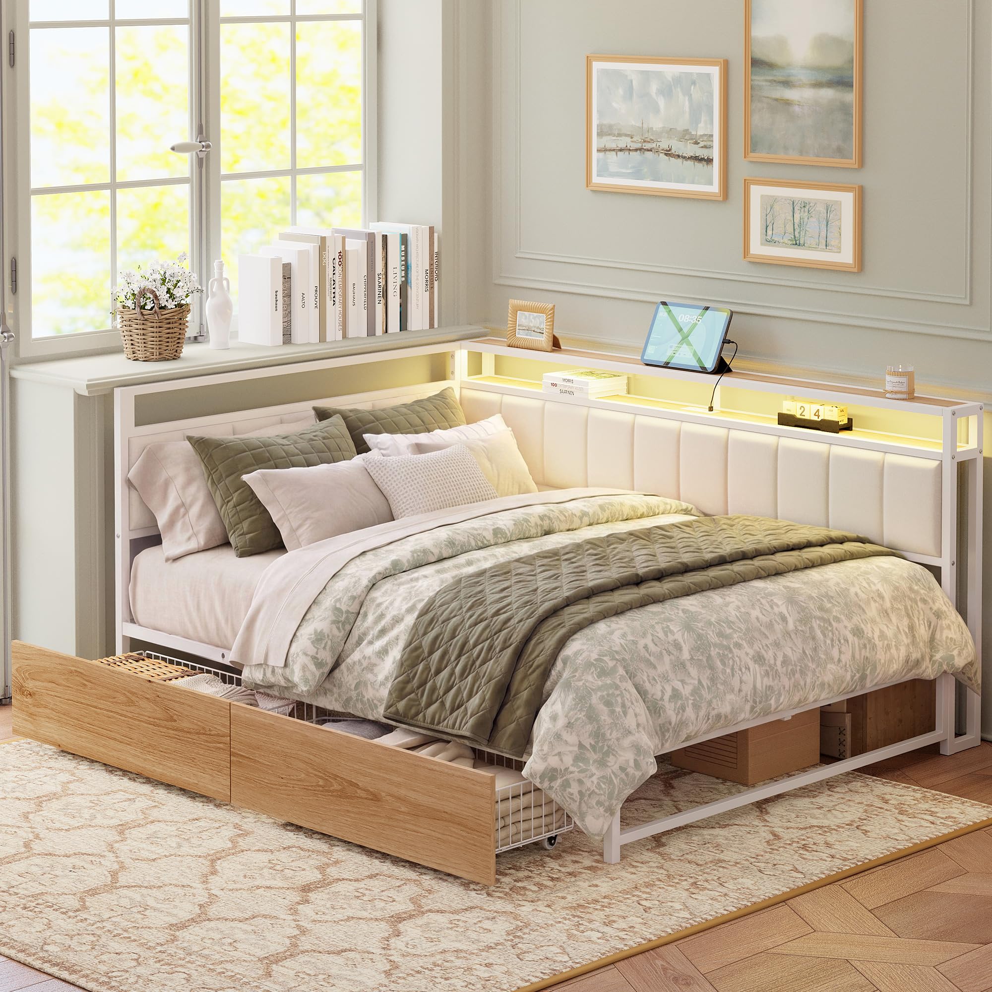LIKIMIO Full Corner Bed Frame