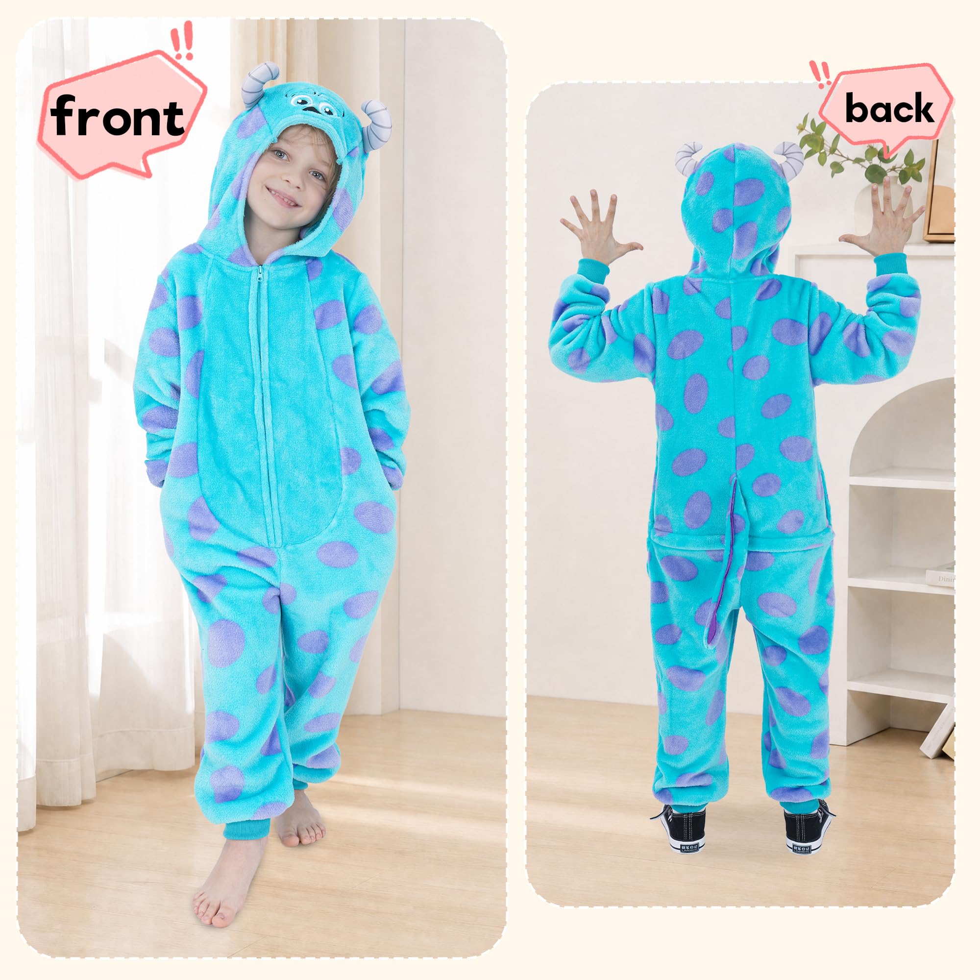 Sincere Party Costume d'animaux de cache-couche de monstre bleu pour les enfants
