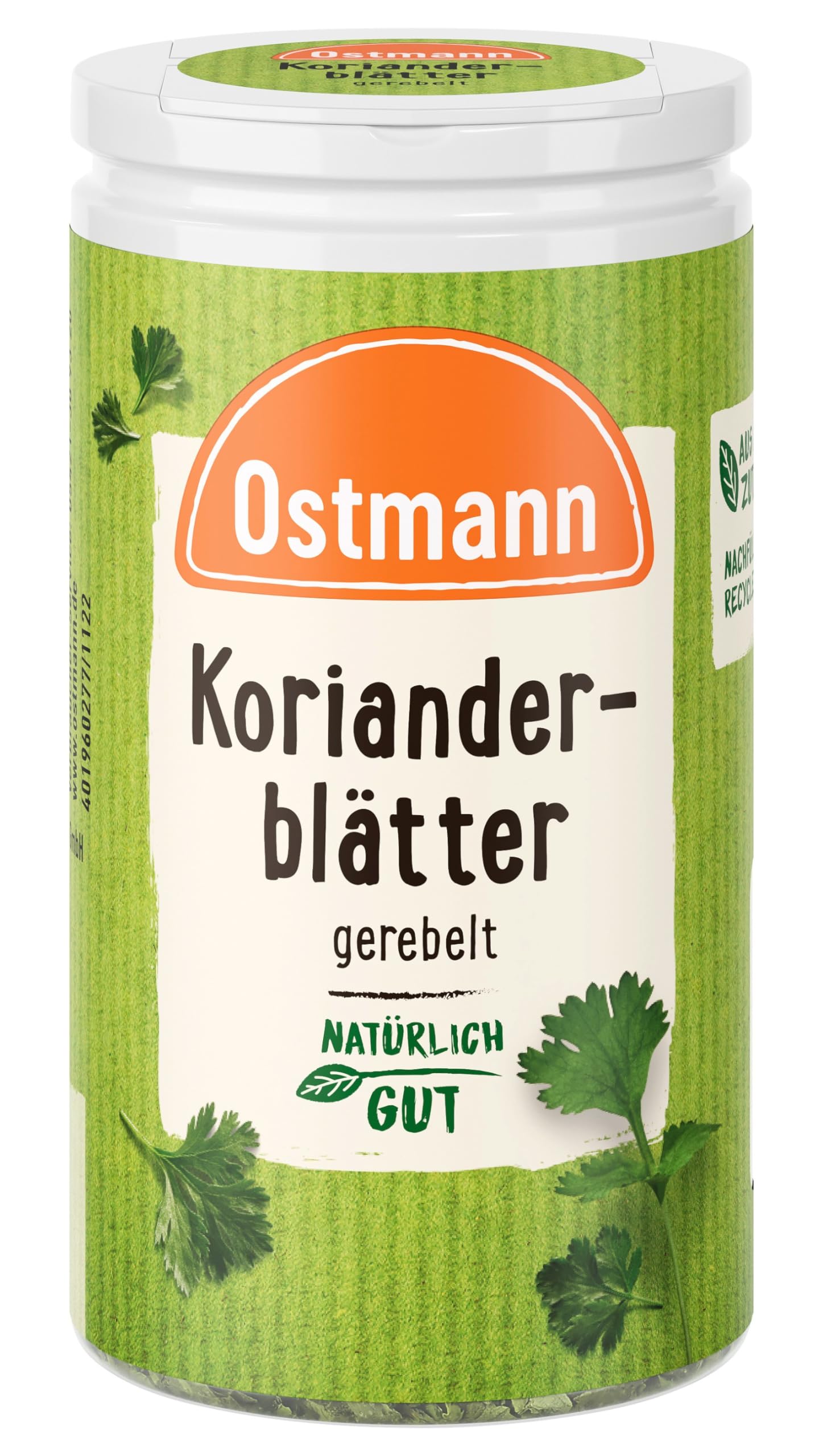 Ostmann Gewürze - Korianderblätter | Nachfüllbare & recyclebare Verpackung | 10 g in der Streudose