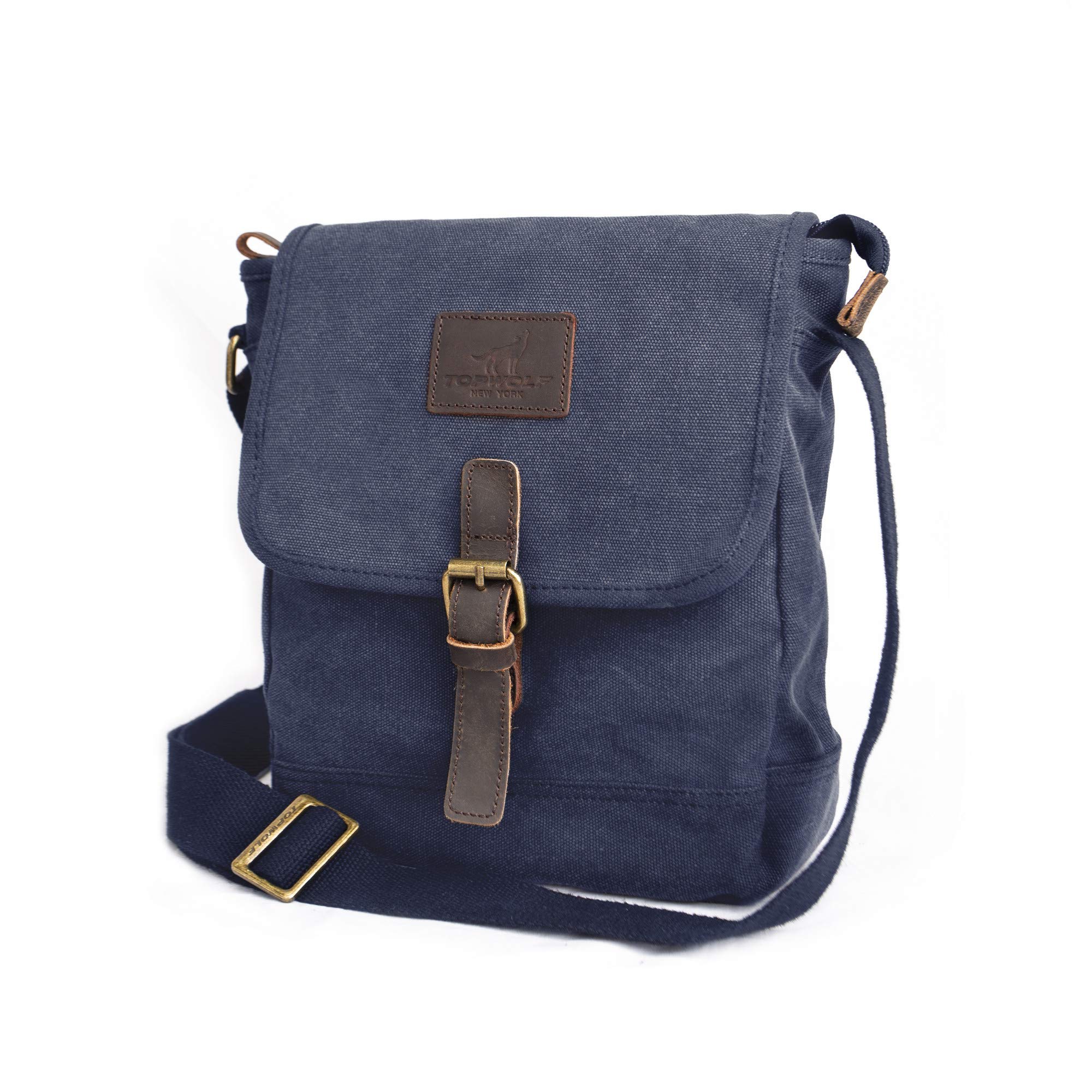 Canvas Messenger Bag Small Crossbody Bag Casual Travel Working Tools Bag Shoulder Bag Hold Phone Handset Anti Theft