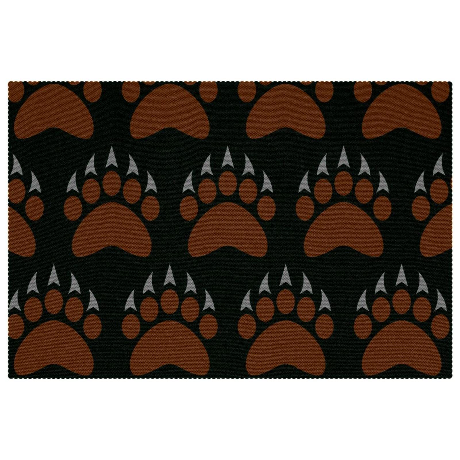 Sets de table en tissu Oxford Grizzly lavables et résistants à la chaleur x4