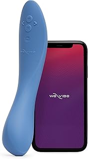 We-Vibe Rave 2 G Spot Vibrator | App Controlled G-Spot Stimulator Vibrator Dildo | Adult Sex Toy for Women & Couples | Personal Massager with 10 Vibration Modes | Waterproof & Rechargeable | Blue