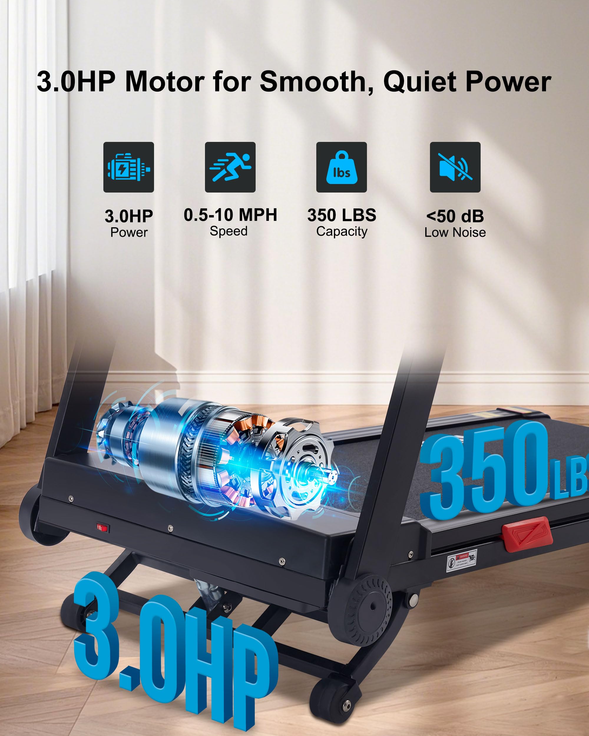 Amazon.com : ATEEDGE Treadmill with Auto Incline, 20% Incline, 3.0