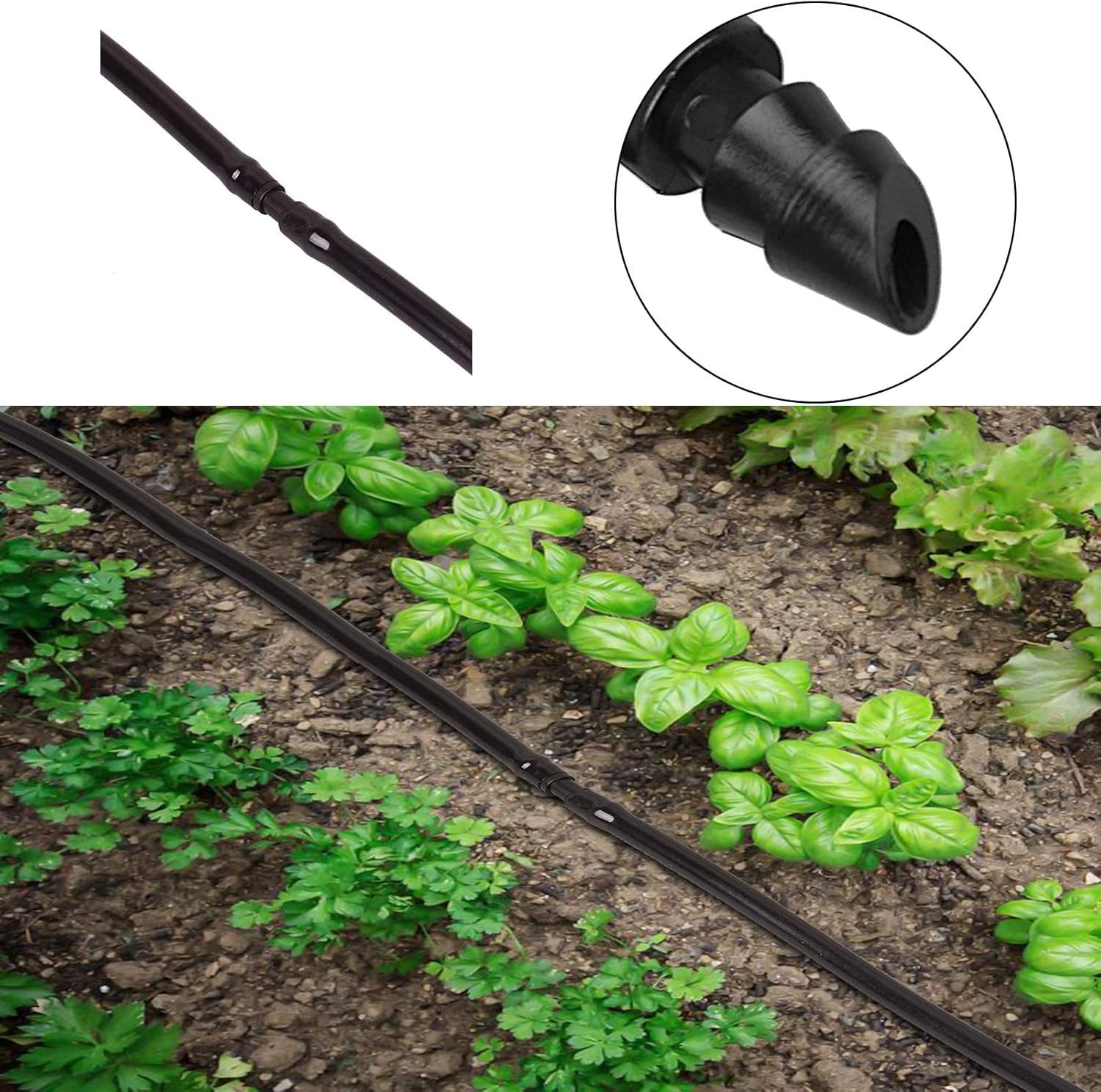 HOINCO 200pcs Straight Barbed Connectors， Barbed Connectors Drip Irrigation Barbed Connectors