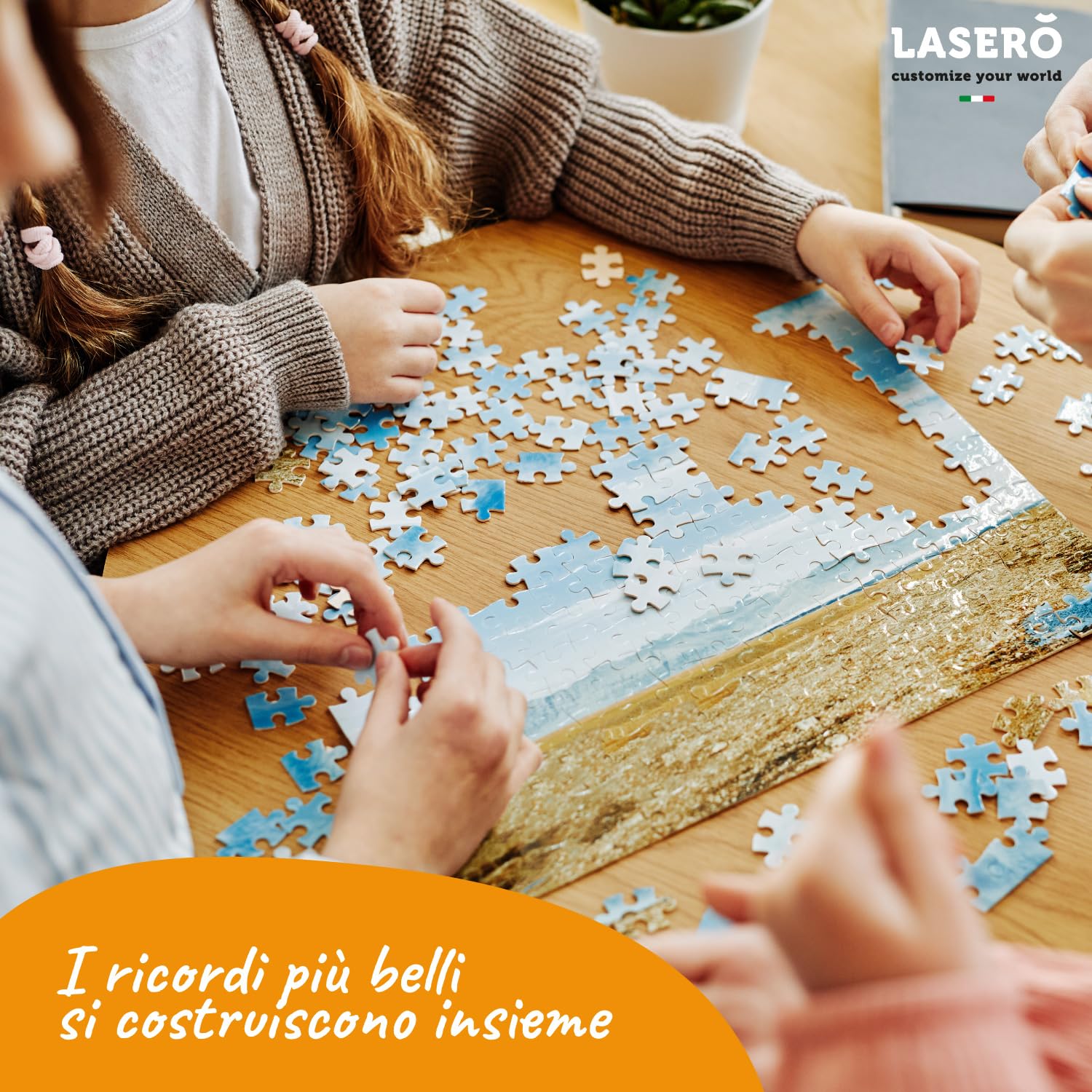 LASERO' Puzzle Personalizzato con Foto 42x29,7cm – 320 Pezzi – Puzzle Personalizzato HD – Idea Regalo Originale per Anniversario e Compleanno