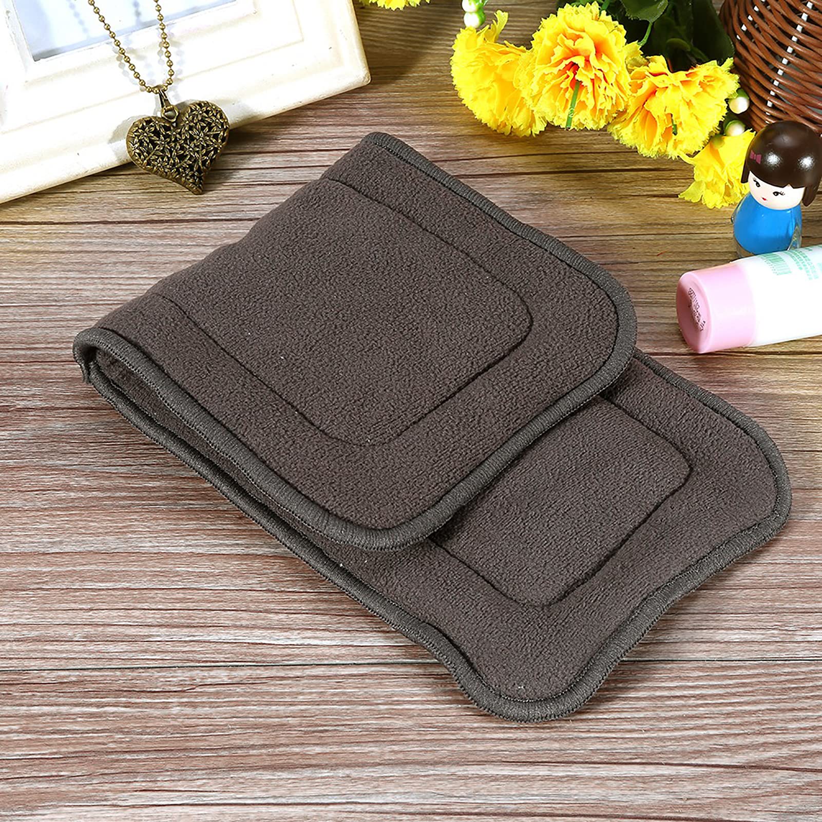 Insert de couche-culotte, doublure réutilisable, 5 couches lavables Couche-couche en tissu de bambou et charbon de bois super absorbant Couche-couche pour adulte(M)