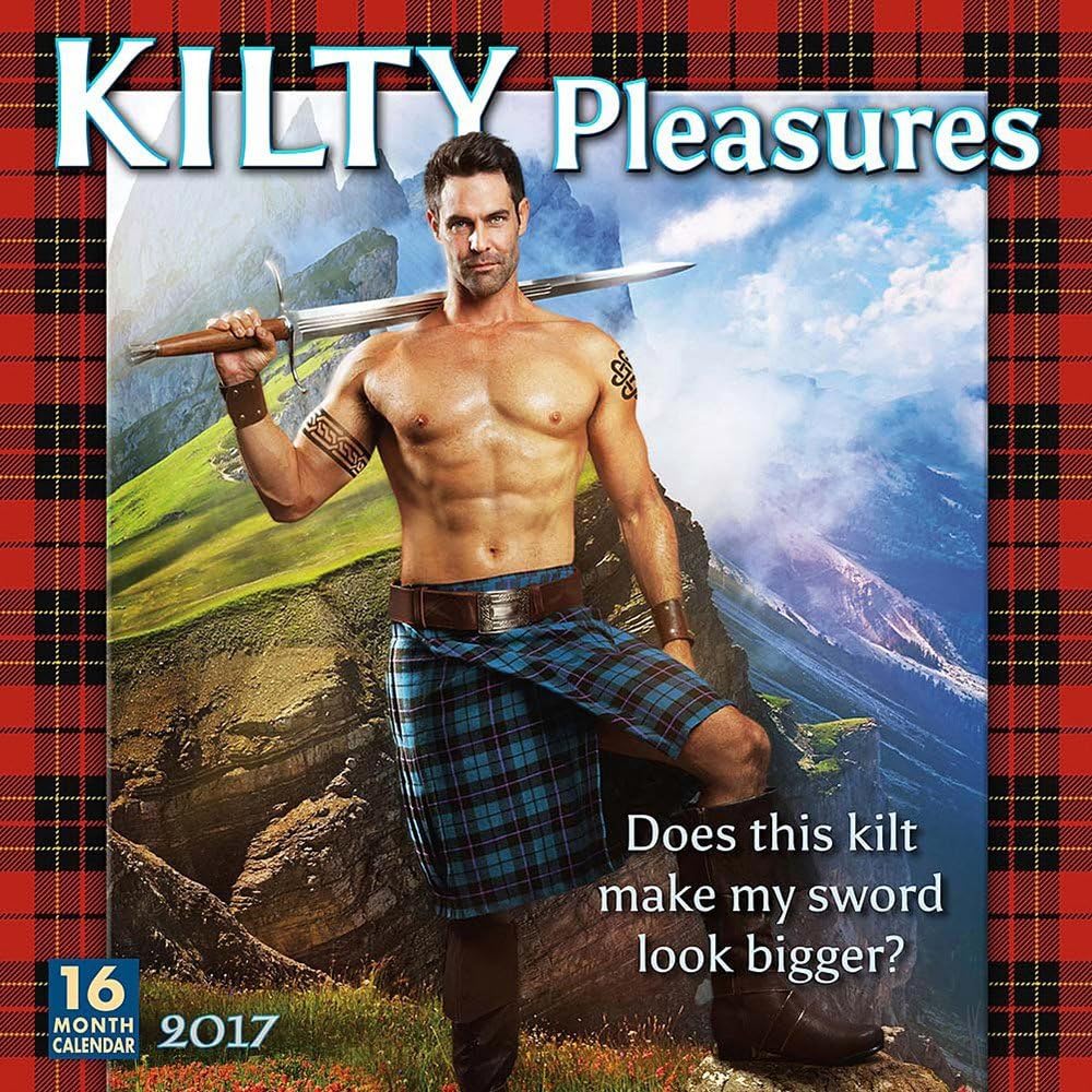 Kilty Pleasures 2017 Calendar Calendar – Wall Calendar, August 15, 2016