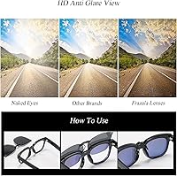 Vista 7 de Gafas de sol polarizadas con clip de gran tamaño, protección UV, ajuste compacto, lentes de sol que no se deslizan sobre gafas graduadas
