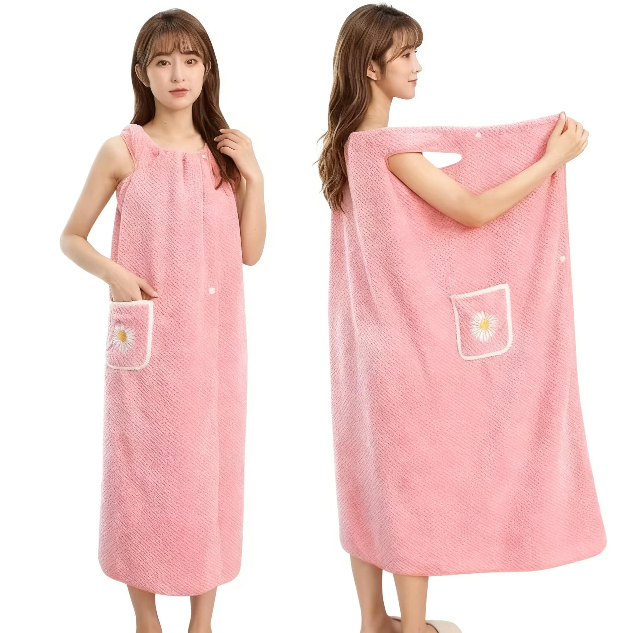 ALCXAZS Breast Towel Sling Around Neck Innovative Solution To Traditional Wrapping Offering Softness And Charm After Shower, sun pollen, 均码