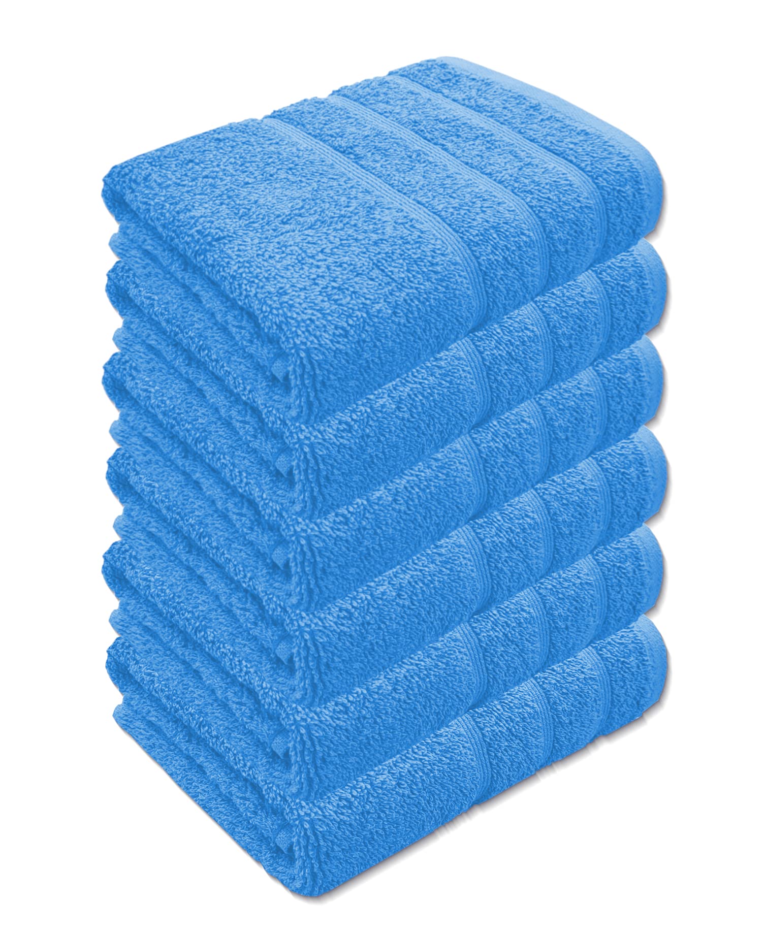 A & B TRADERSPremium Cotton Hand Towels 100% Soft Ring Spun Cotton 50 x 85 cm Hotel Quality Thick Absorbent (Cobalt, 6)
