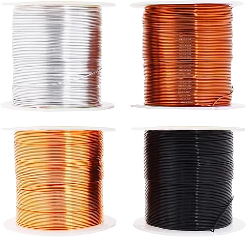 Mandala Crafts Alambre de aluminio anodizado de color neutro de calibre 8 de 0.118 in para esculpir, armadura, fabricación de joyas, envoltura de