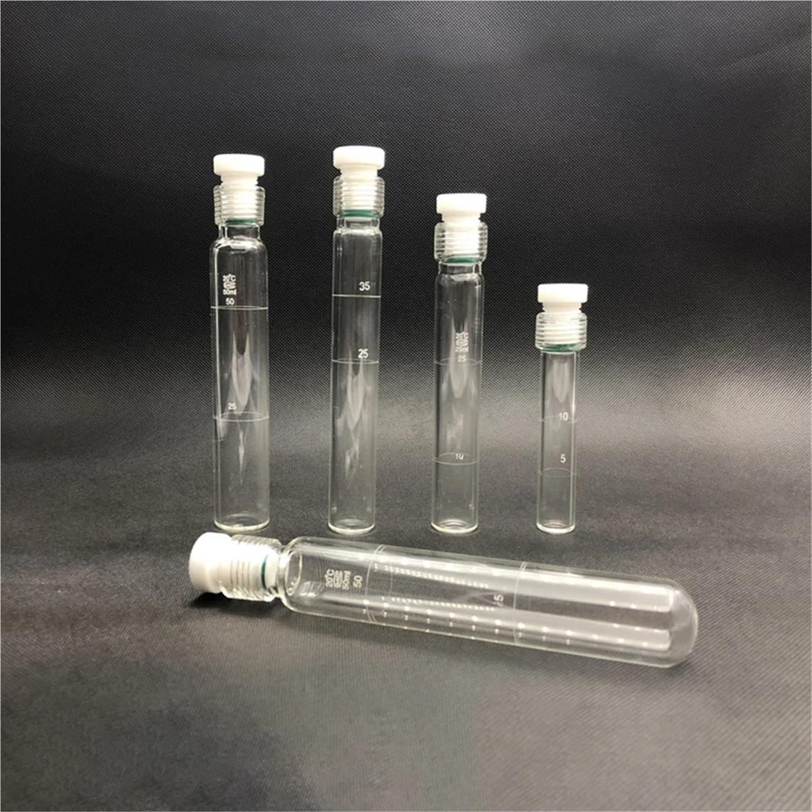 Borosilikatglasflasche， 1 STÜCK Glas-Farbmessrohr mit Schraube for Gesamtphosphor und Gesamtstickstoff, 5/10/25/50/100 ml, Glas-Druckflasche mit Schraube for Labor(100ml Round Bottom)