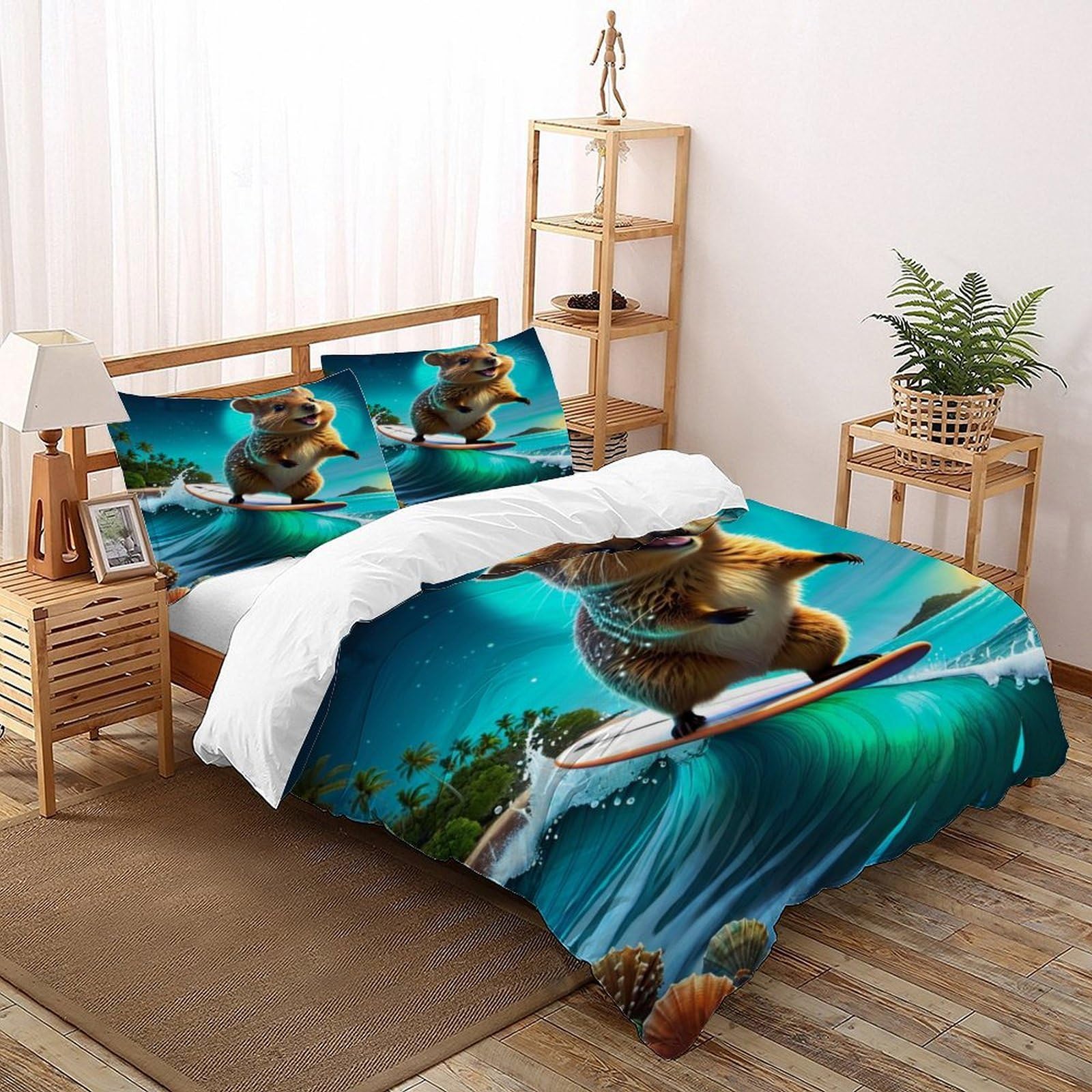 Housse de couette animal 260x220cm pour créer une ambiance nature sauvage dans la chambre enfant